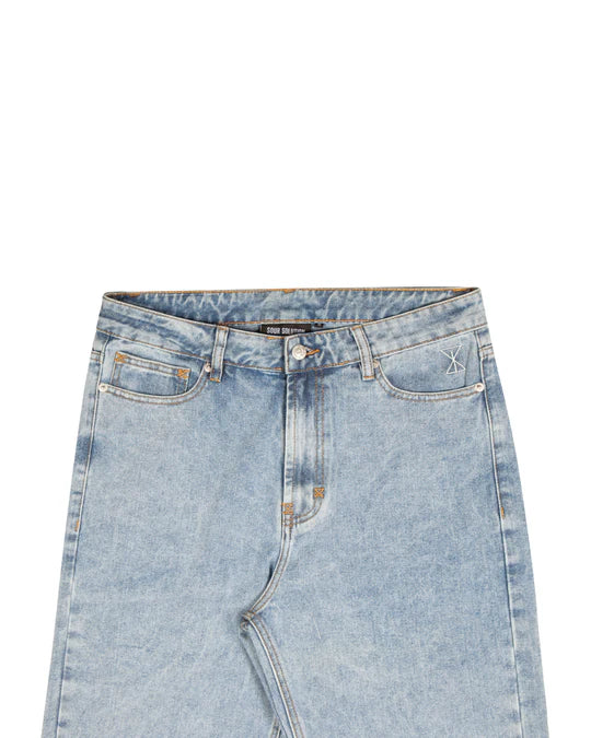 Sour Soloution Relaxed Baggy Jeans - Light Blue