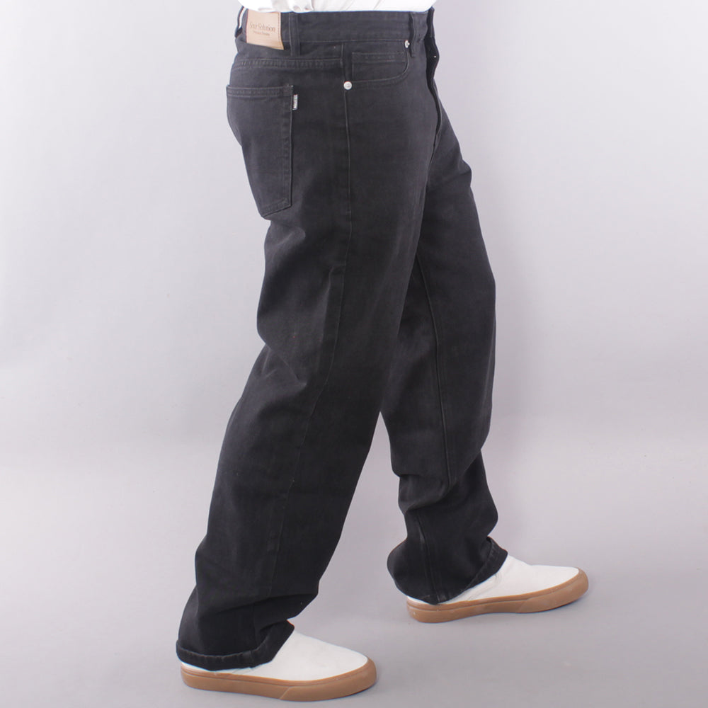 Sour Soloution Relaxed Baggy Jeans - Black