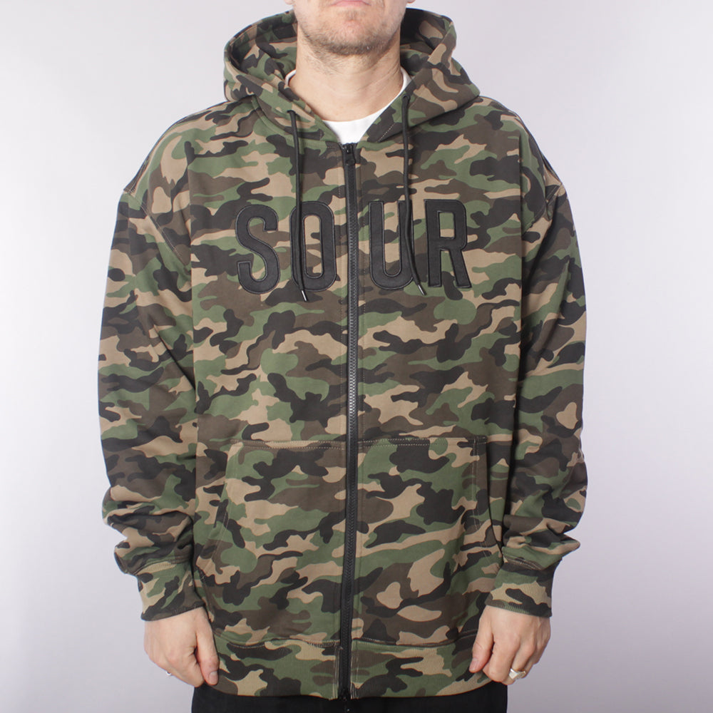 Sour Soloution Army Logo Zip Hoodie - Camo