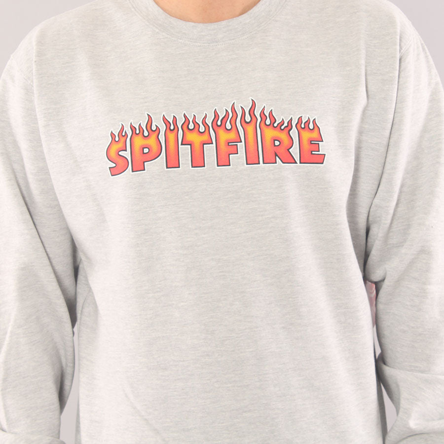 Spitfire Flash Fire Crewneck - Grey Heather