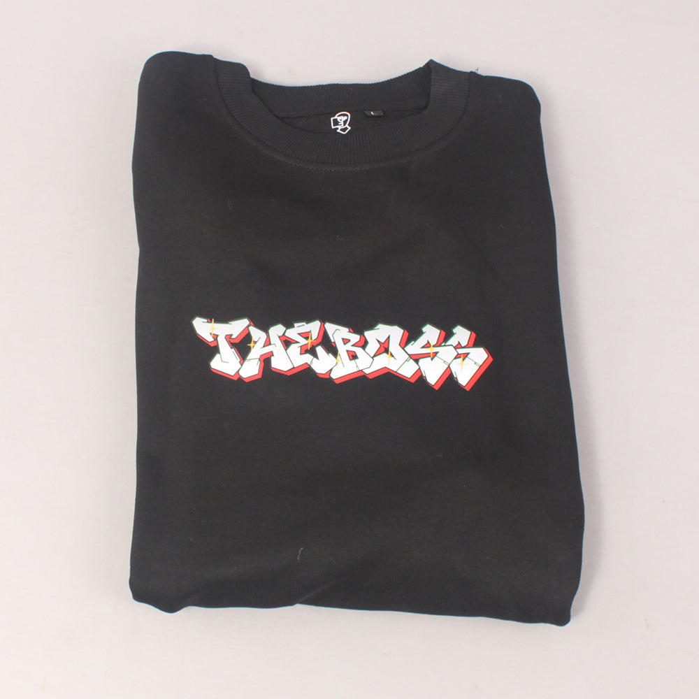 The Boss x Nicklas Beniam Letters Crewneck Sweatshirt - Black