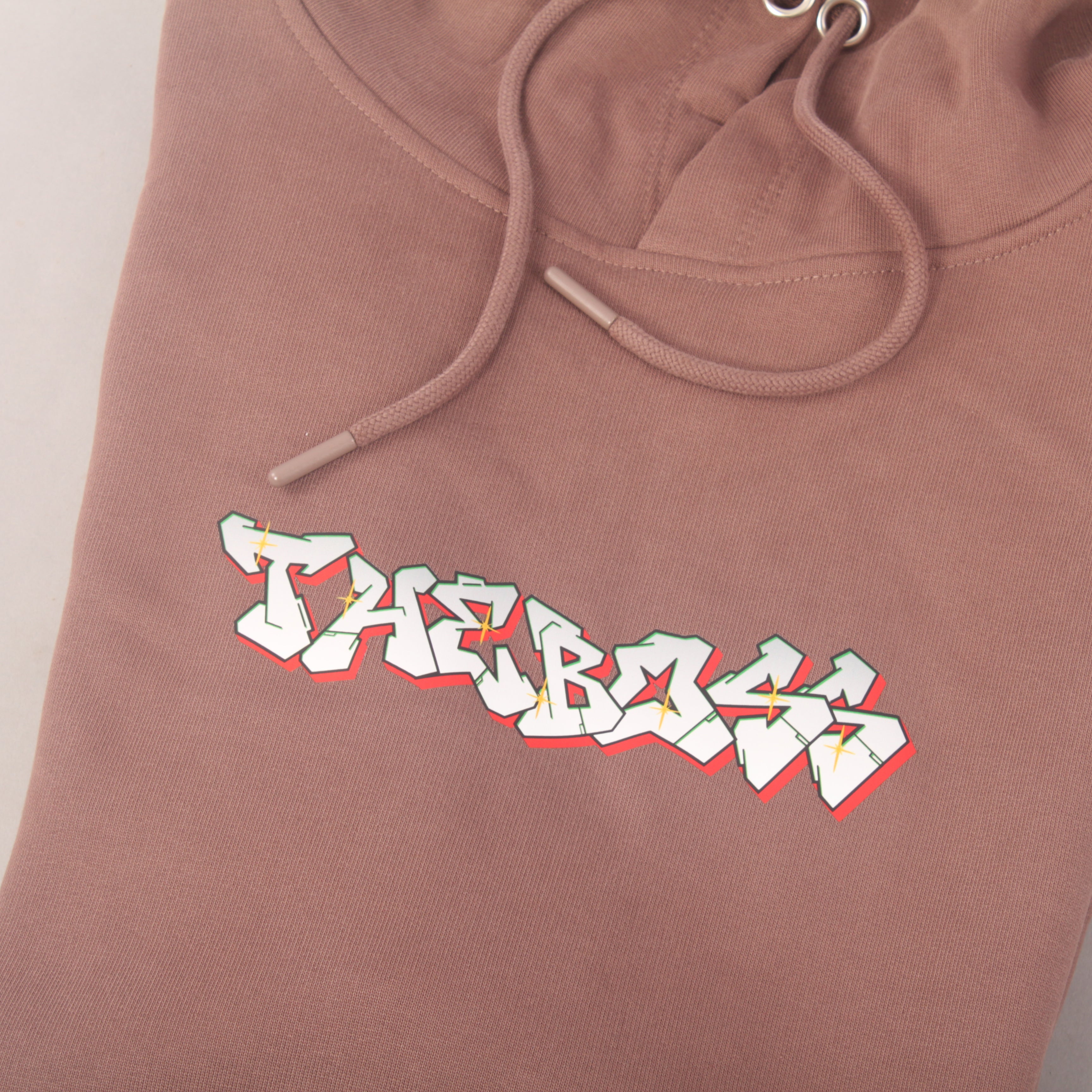 The Boss Letters Hoodie Sweatshirt - Brown