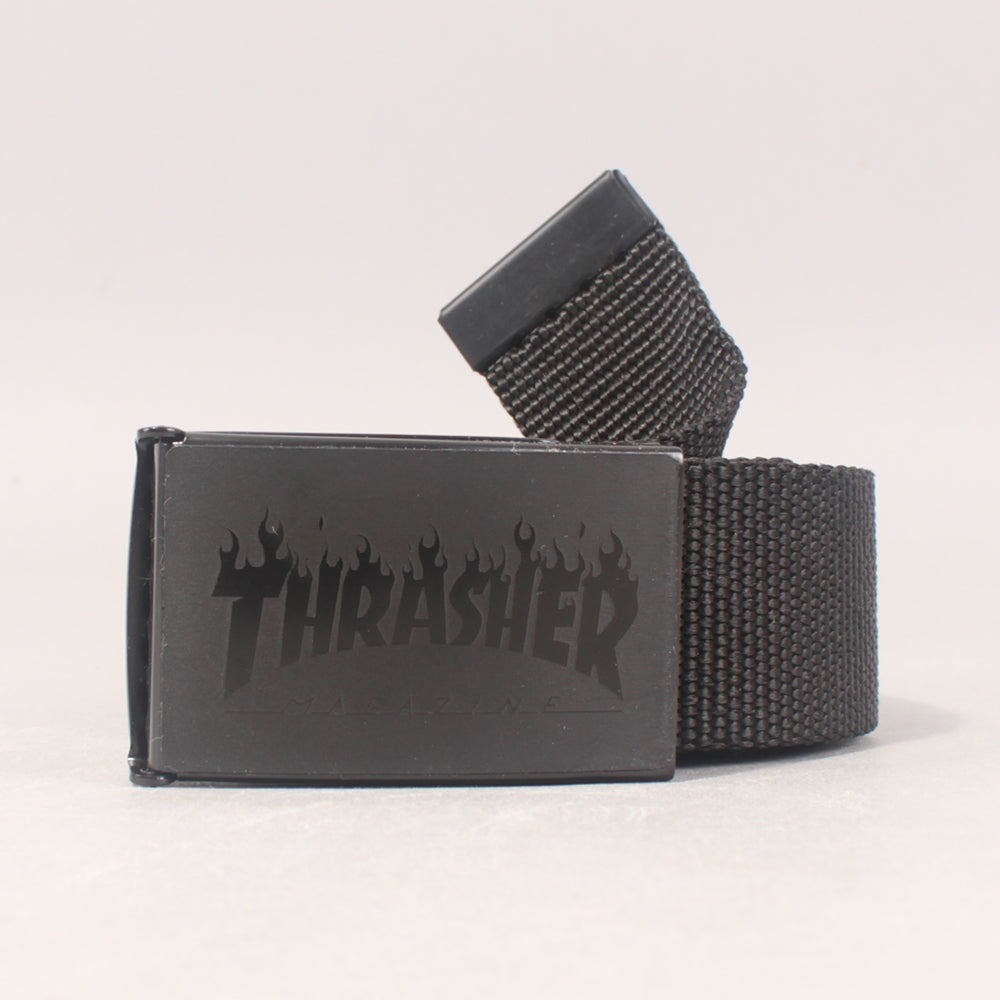 Thrasher Flame Web Belt - Black