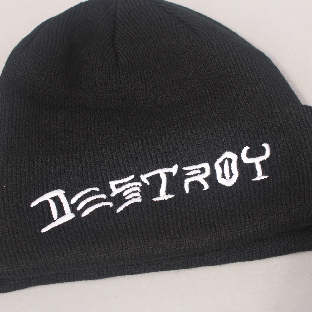 Thrasher Destroy Logo Beanie - Black