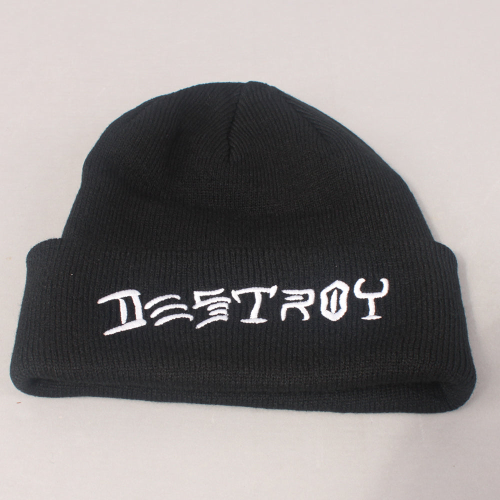 Thrasher Destroy Logo Beanie - Black