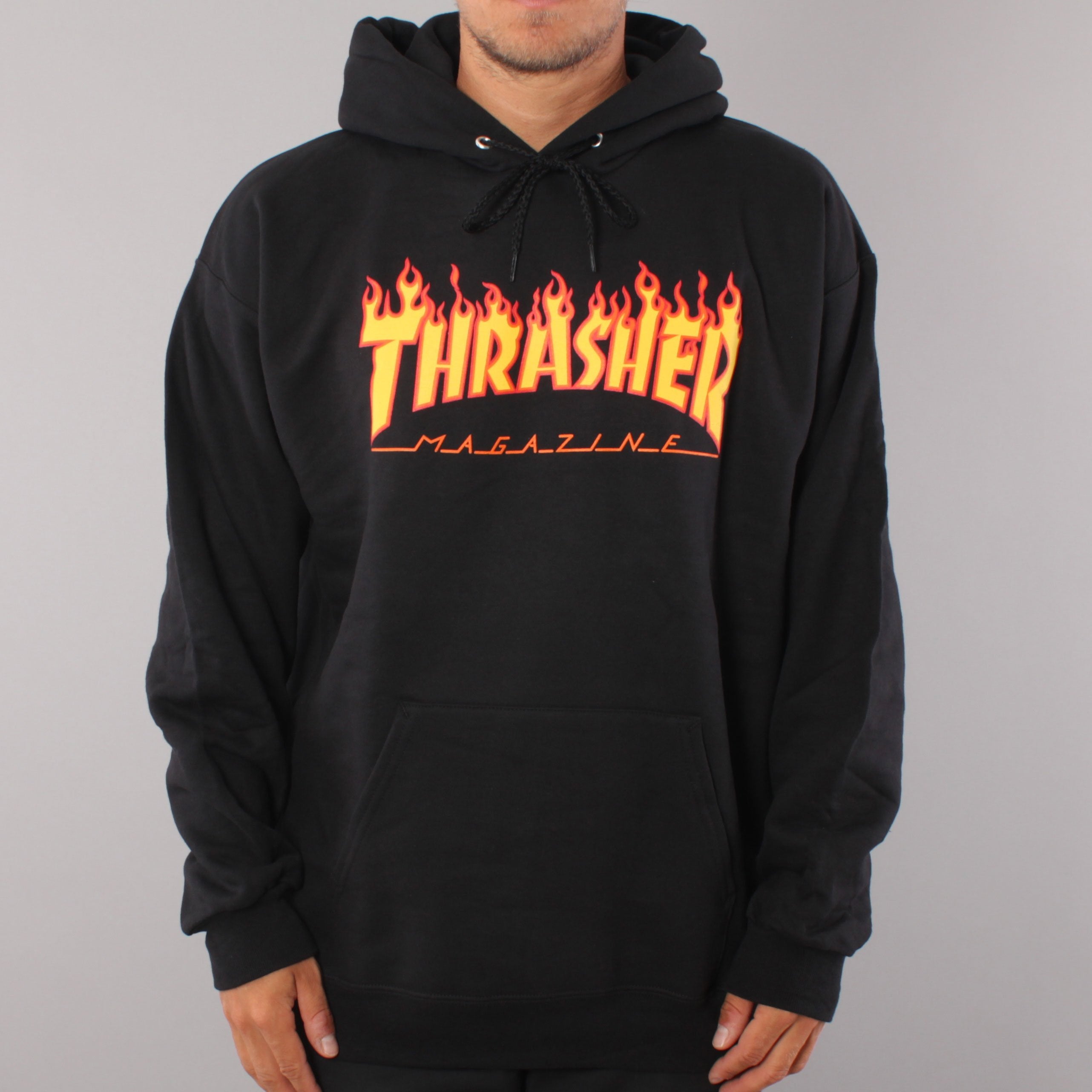 Thrasher Flame Logo Hood - Black