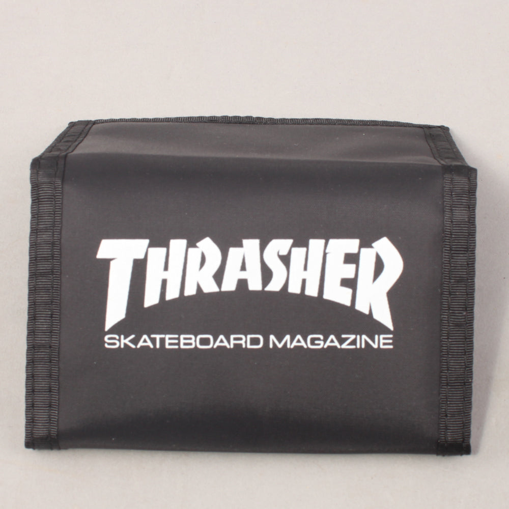 Thrasher Skate Mag Logo Velcro Wallet - Black/White