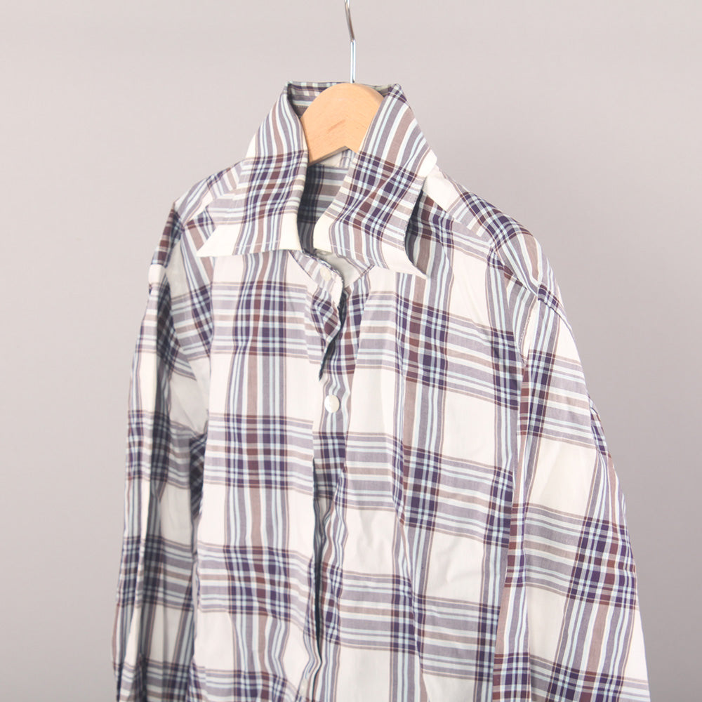 VINTAGE Checker Shirt - White/Grey