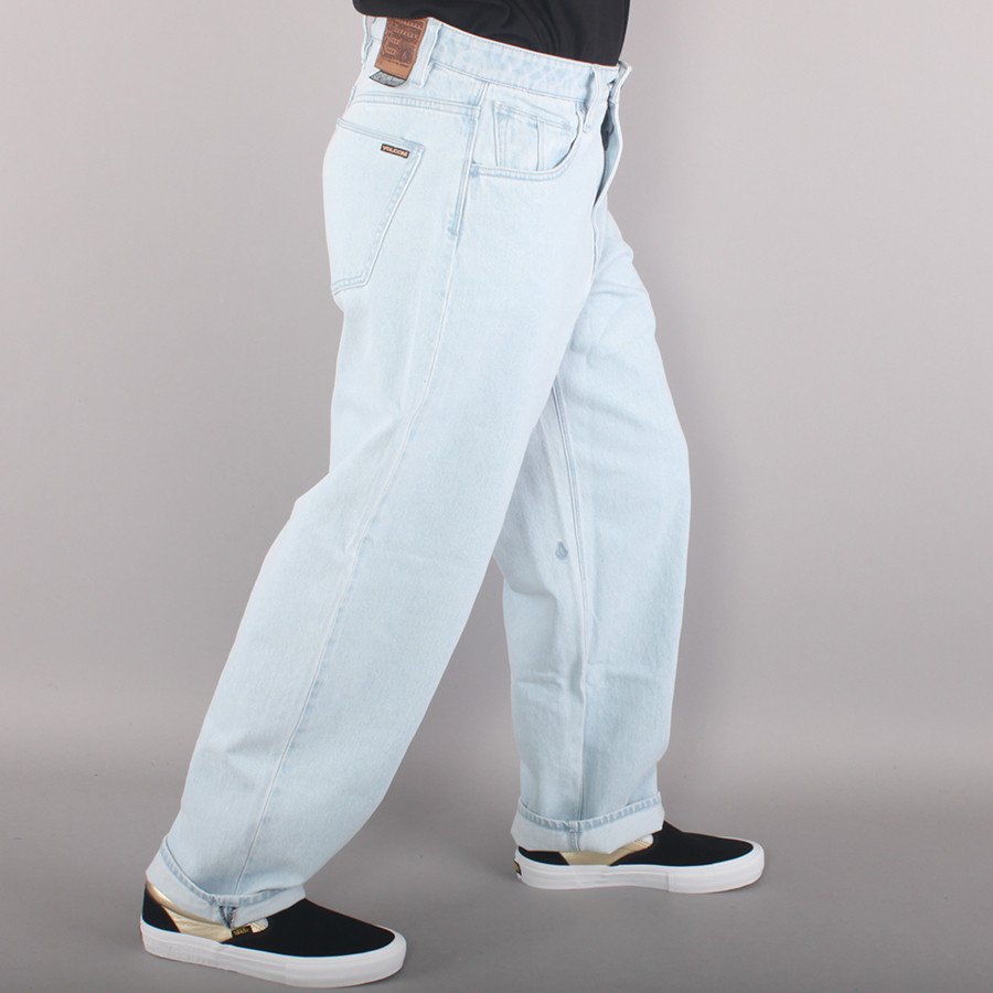 Volcom Billow Denim 18" Baggy Pants YOUTH - Light Blue