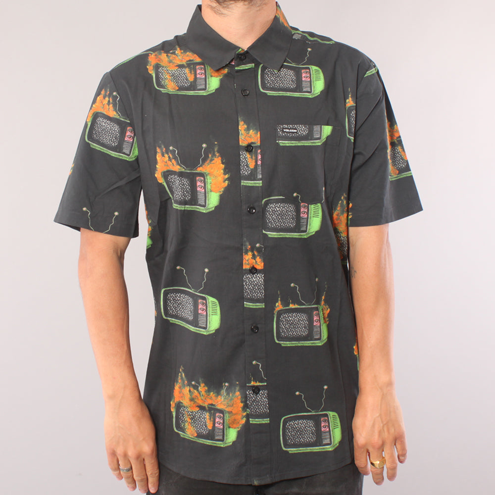 Volcom Justin Hager Woven SS Shirt - Black