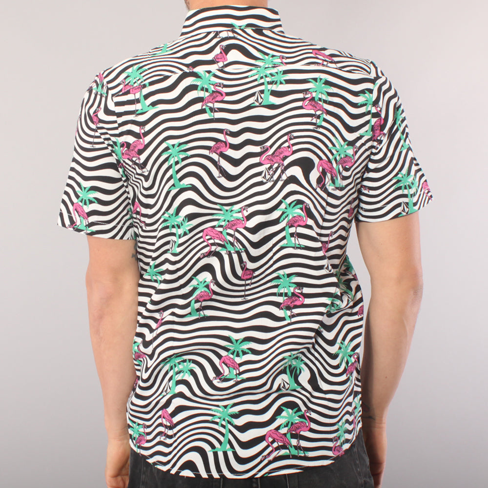 Volcom Flamingo Bros Youth Woven SS Shirt - White