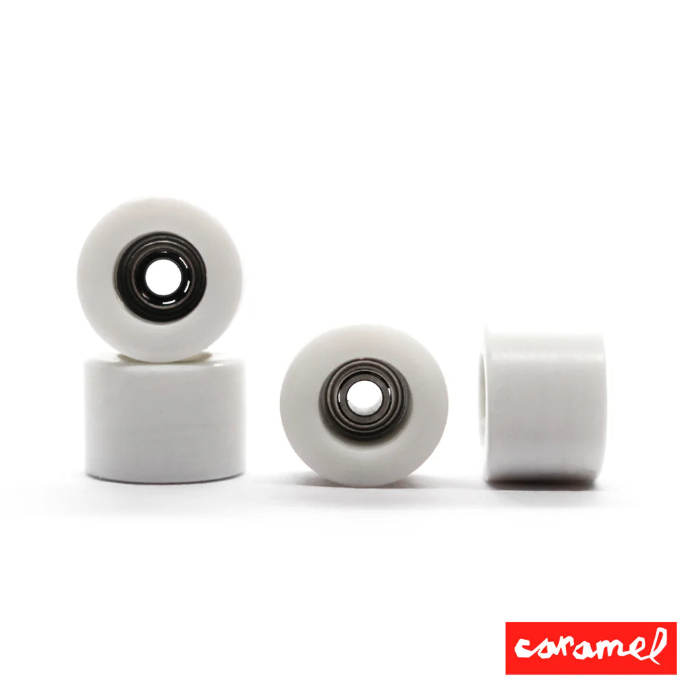 Caramel Premium Urethane Fingerboard Wheels - White