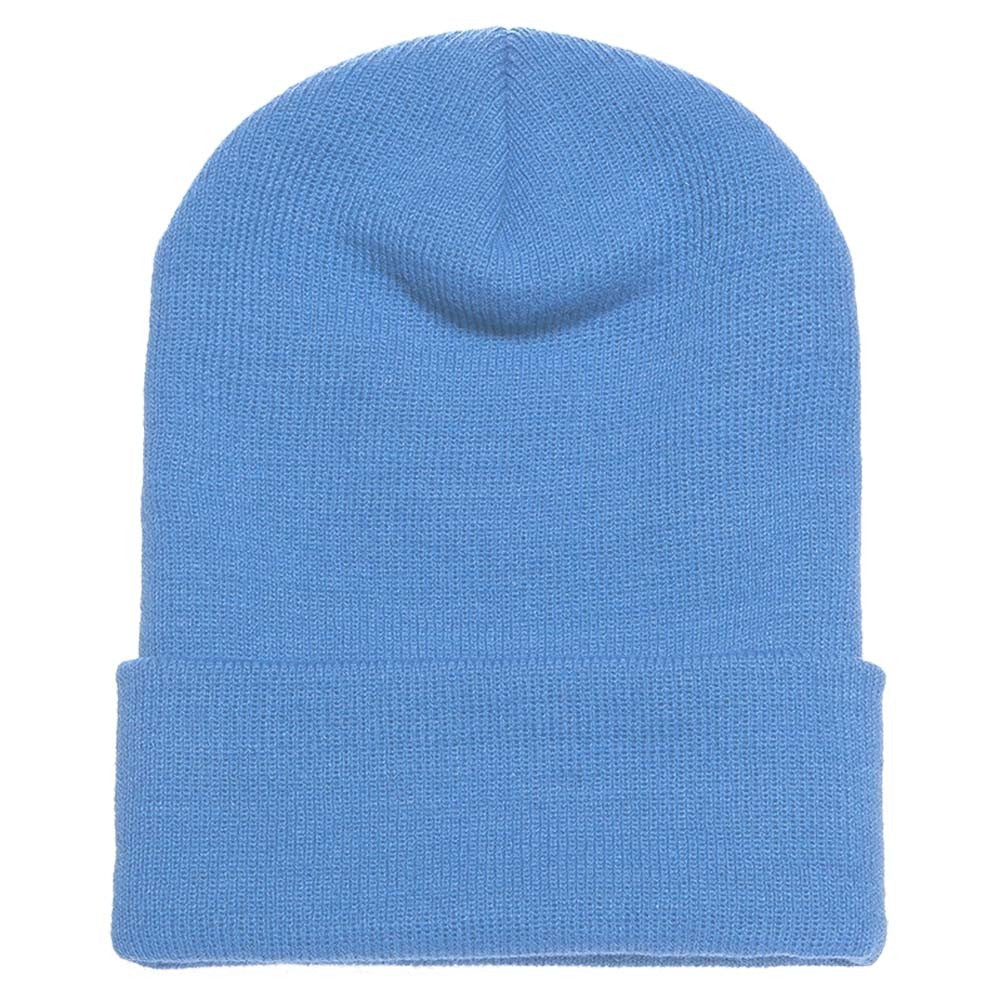 Blank No Logo Fold Beanie - Light Blue