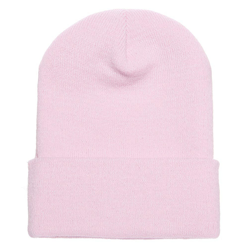 Blank No Logo Fold Beanie - Light Pink