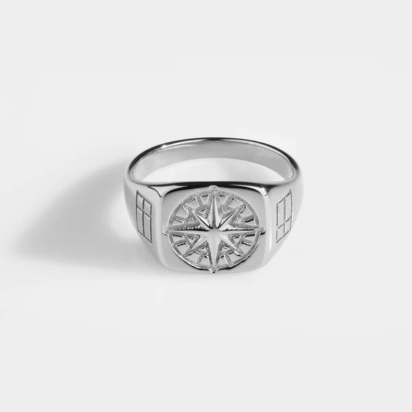 Northern Legacy Compass Signature - Sølvtonet ring