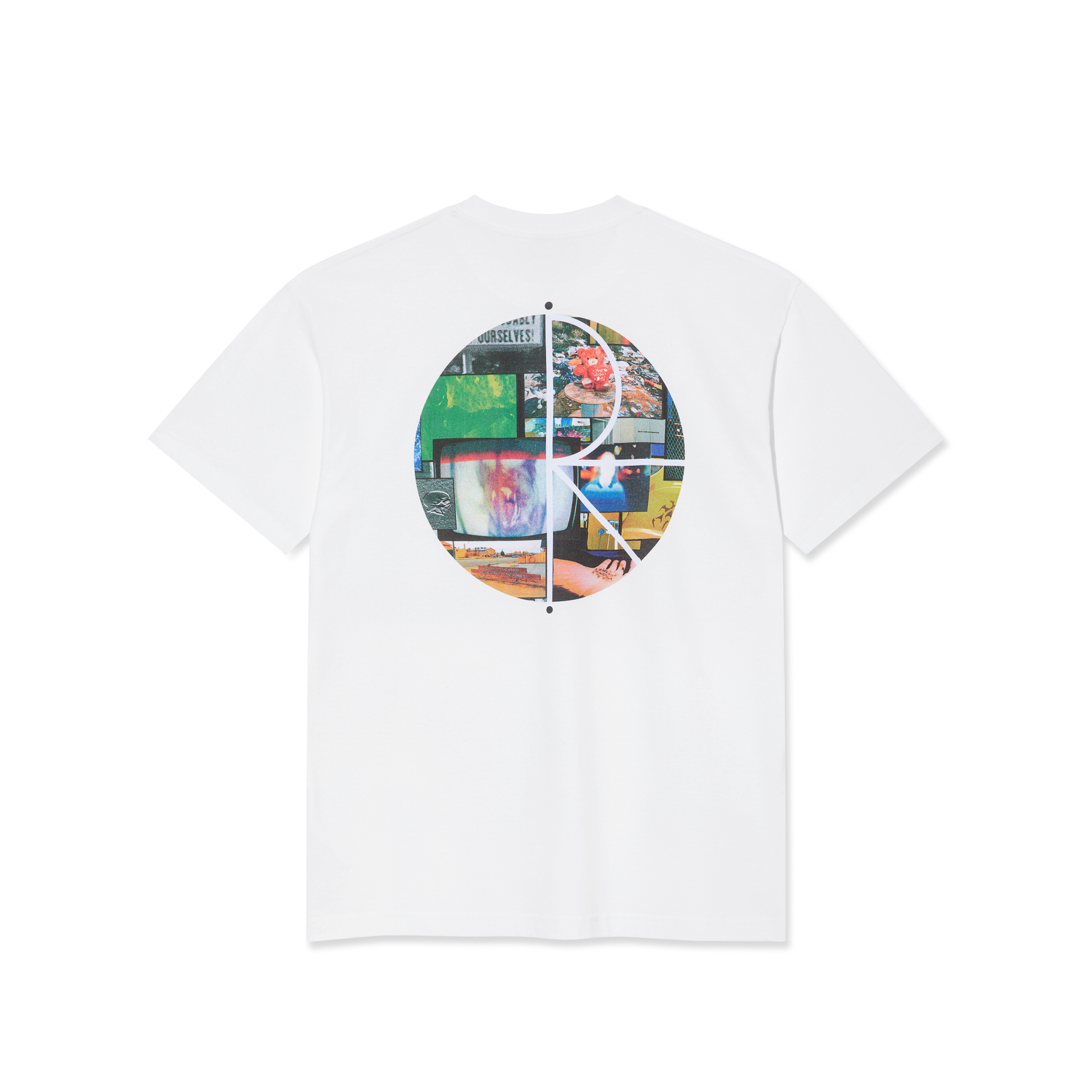 Polar Skate Co Ourselves Collage Fill Logo T-shirt - White