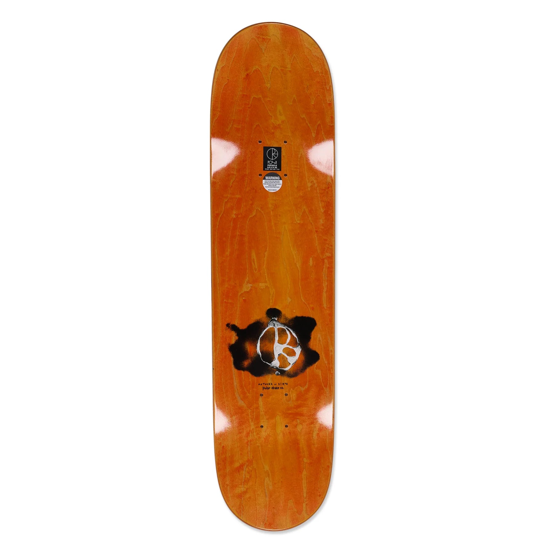 Polar Team Stroke Logo Black Skateboard Deck