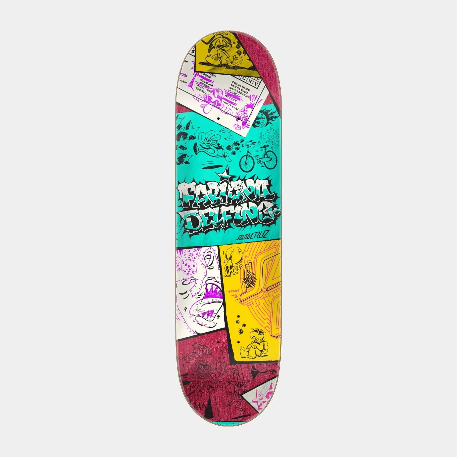 Santa Cruz Delfino Pro Scribble FeelBase Skateboard Deck