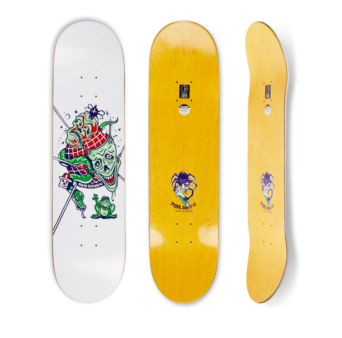 Polar Oski The Mask Skateboard Deck White
