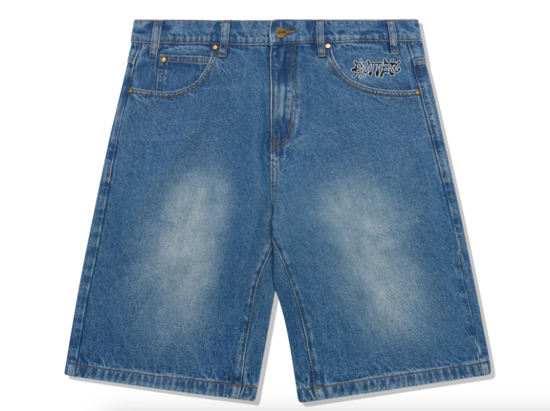 Butter Goods Ink Denim Shorts - Worn Blue