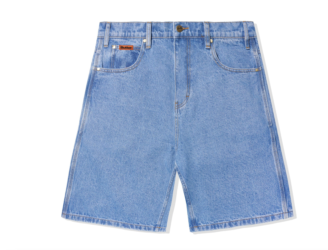 Butter Goods Baggy Denim Shorts - Washed Indigo