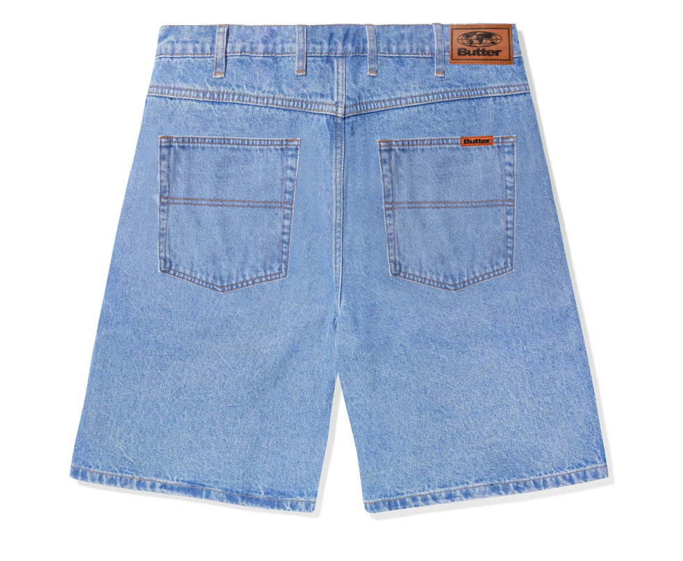 Butter Goods Baggy Denim Shorts - Washed Indigo