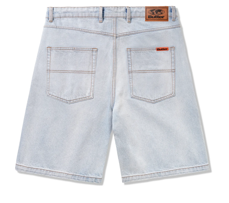 Butter Goods Baggy Denim Shorts - Light Blue