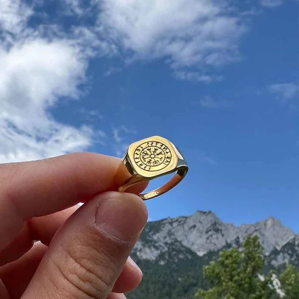 Northern Legacy Vegvisir Signature - Guldtonet ring