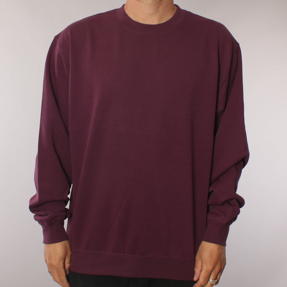 The Boss No Logo Crewneck Sweater - Marroon
