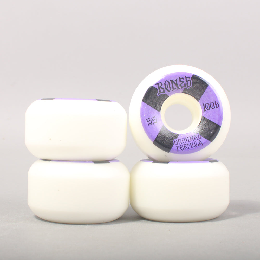 Bones 100's Original Formula V5 Wheels 100A White/Purple