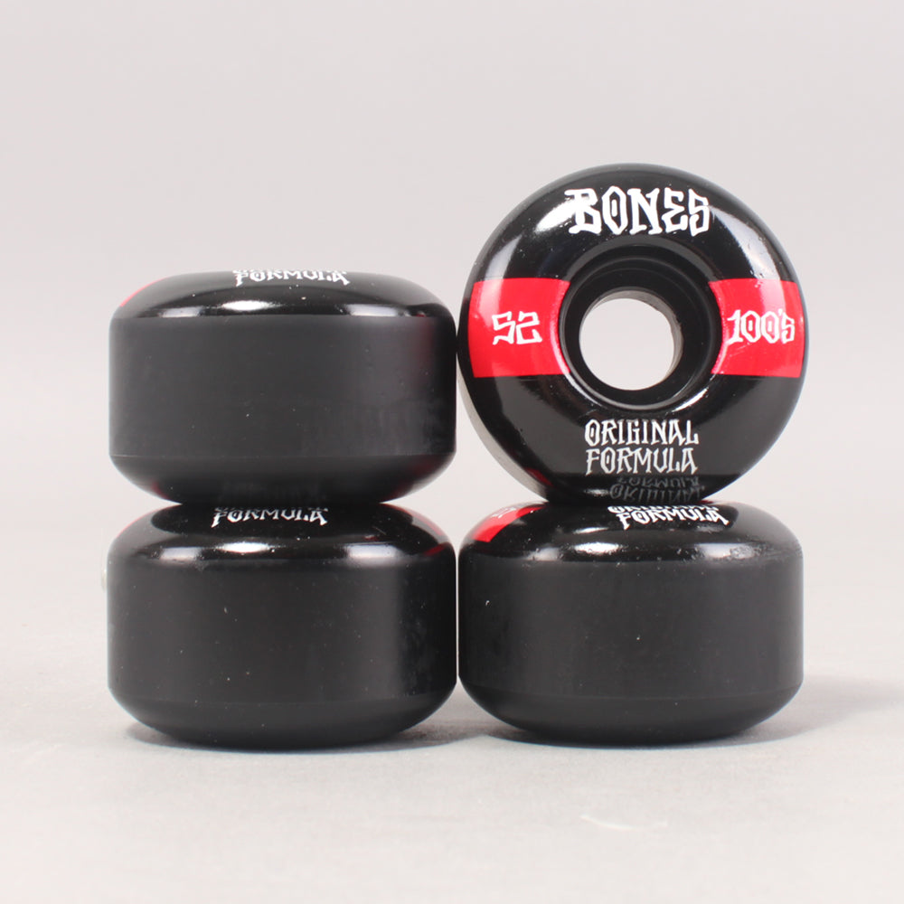 Bones OG Formula V4 Wide Black Wheels 100A 