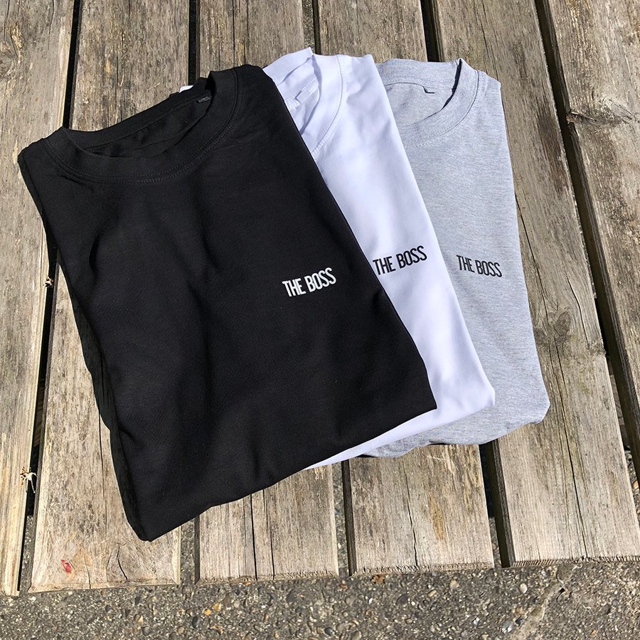 3 stk. The Boss Mini Logo T-shirts - Black/White/Grey