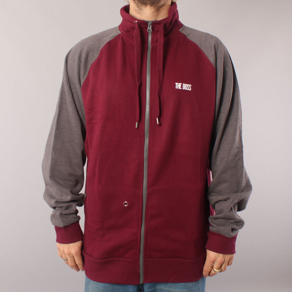 The Boss College Zip Sweater - Burgundy/Ash