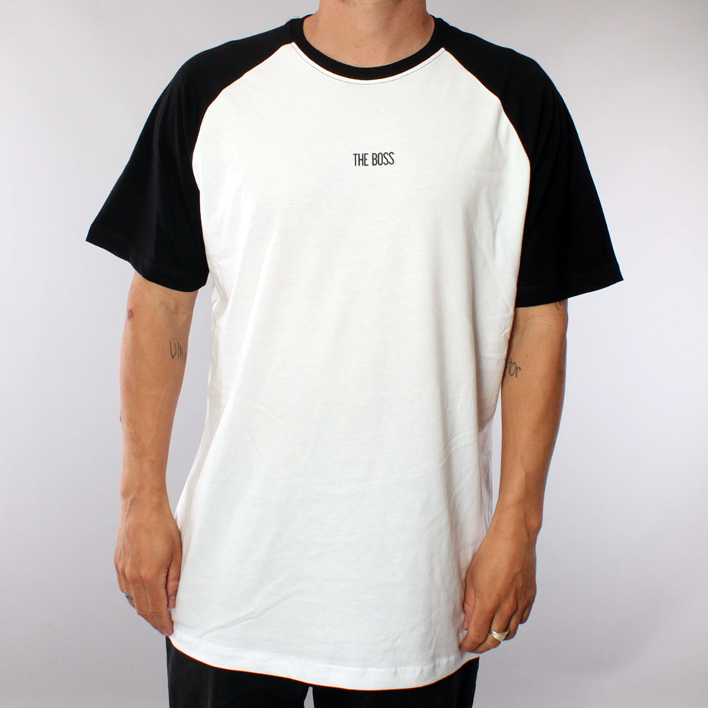The Boss Mini Logo Raglan T-shirt - White/Black