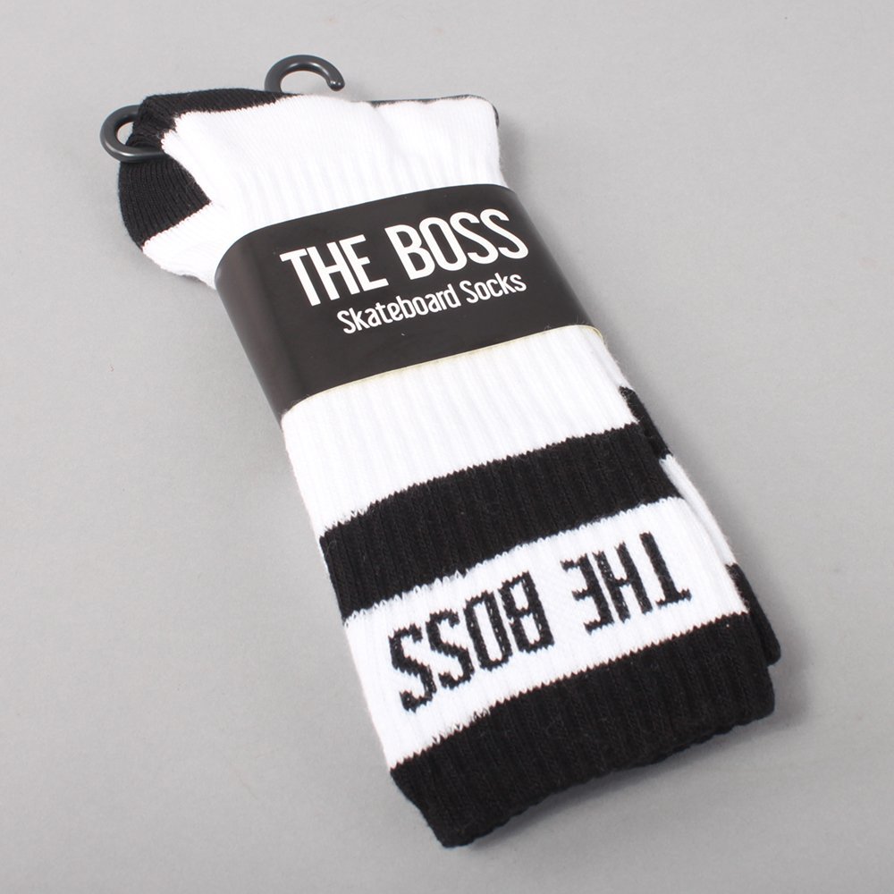 The Boss Logo Socks - White/Black