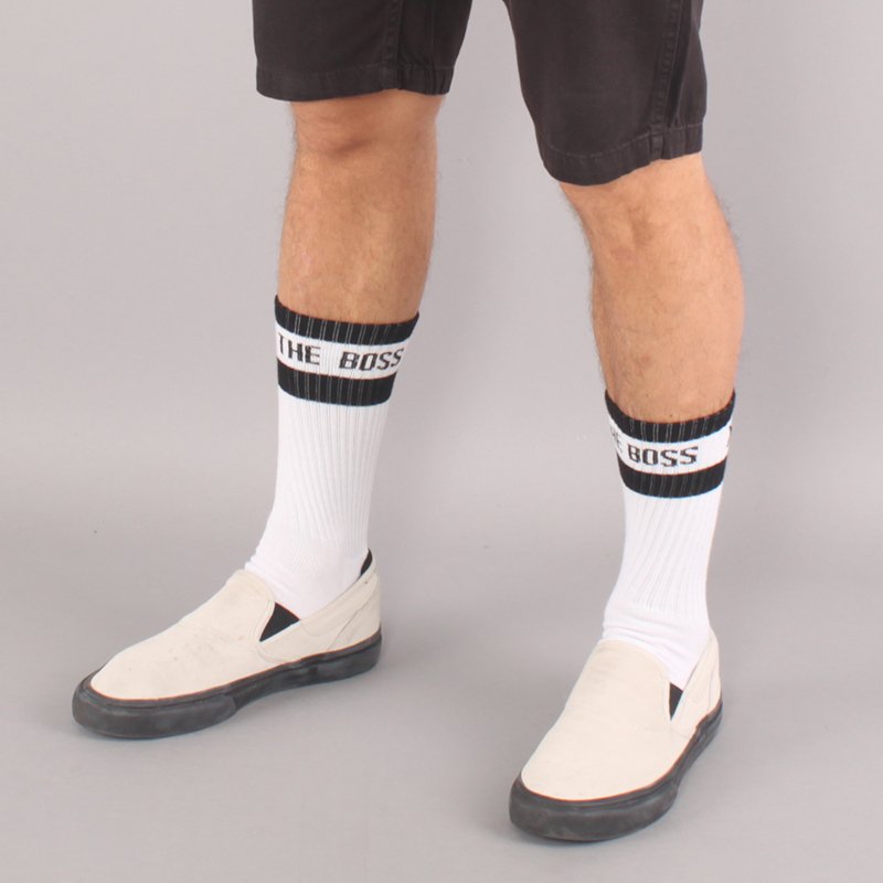 The Boss Logo Socks - White/Black