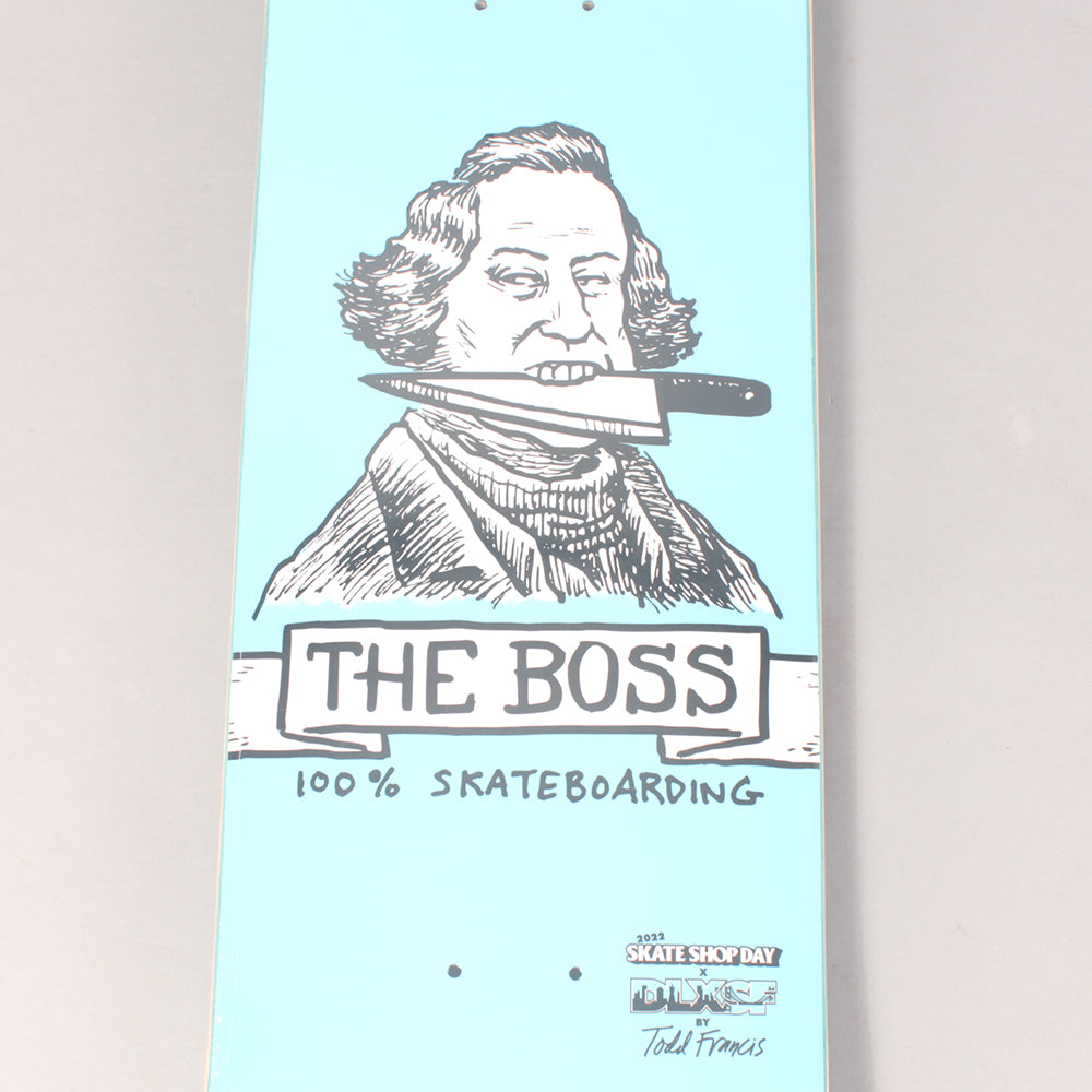 The Boss Shop x DLXSF x Todd Francis Sketchy Skateshop Deck - Light Blue