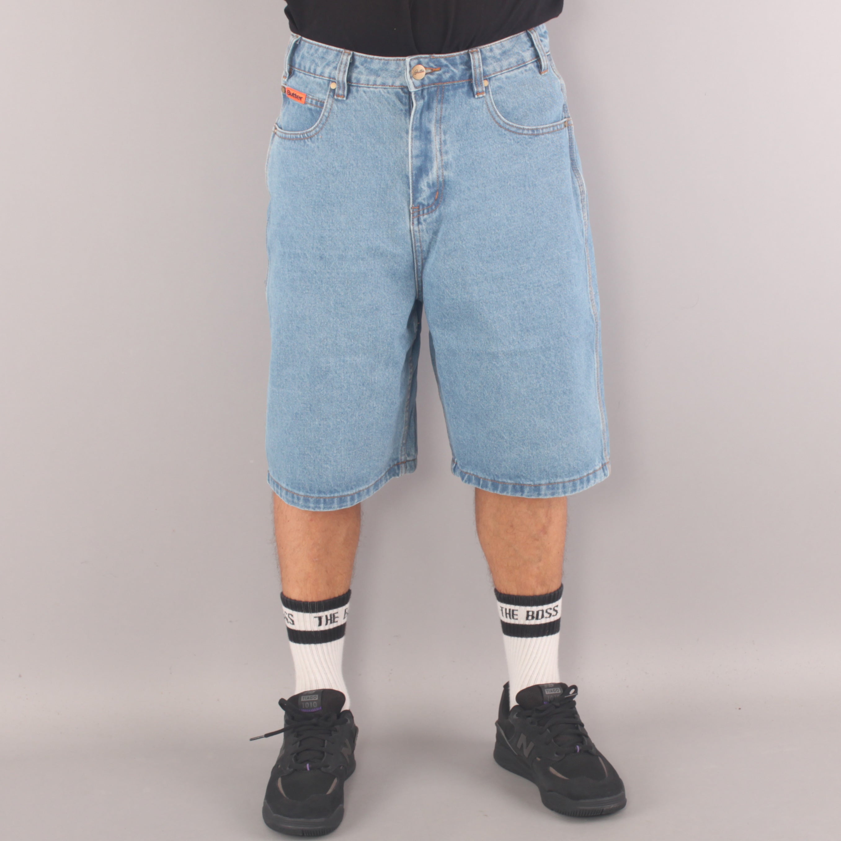 Butter Goods Baggy Denim Shorts - Washed Indigo