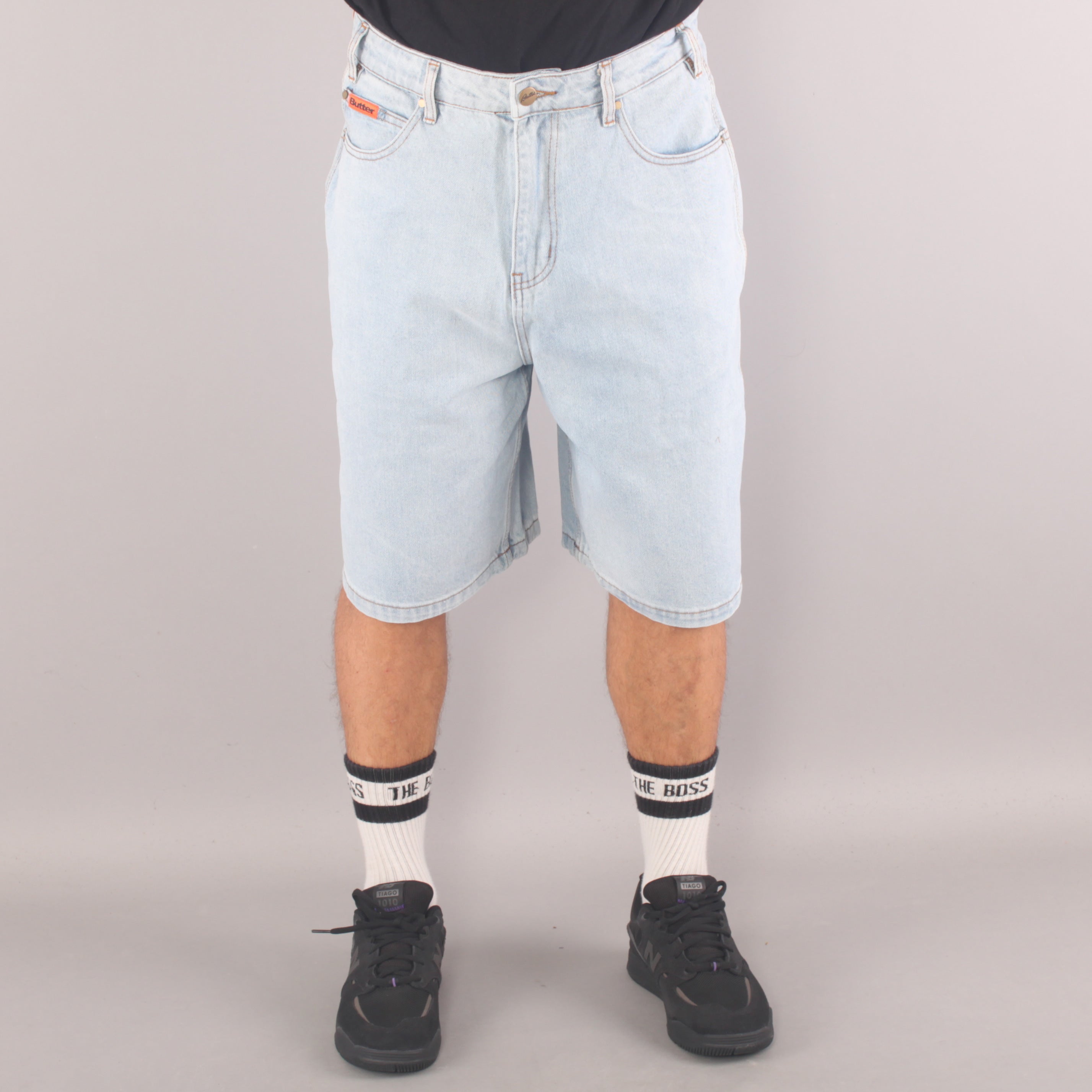 Butter Goods Baggy Denim Shorts - Light Blue