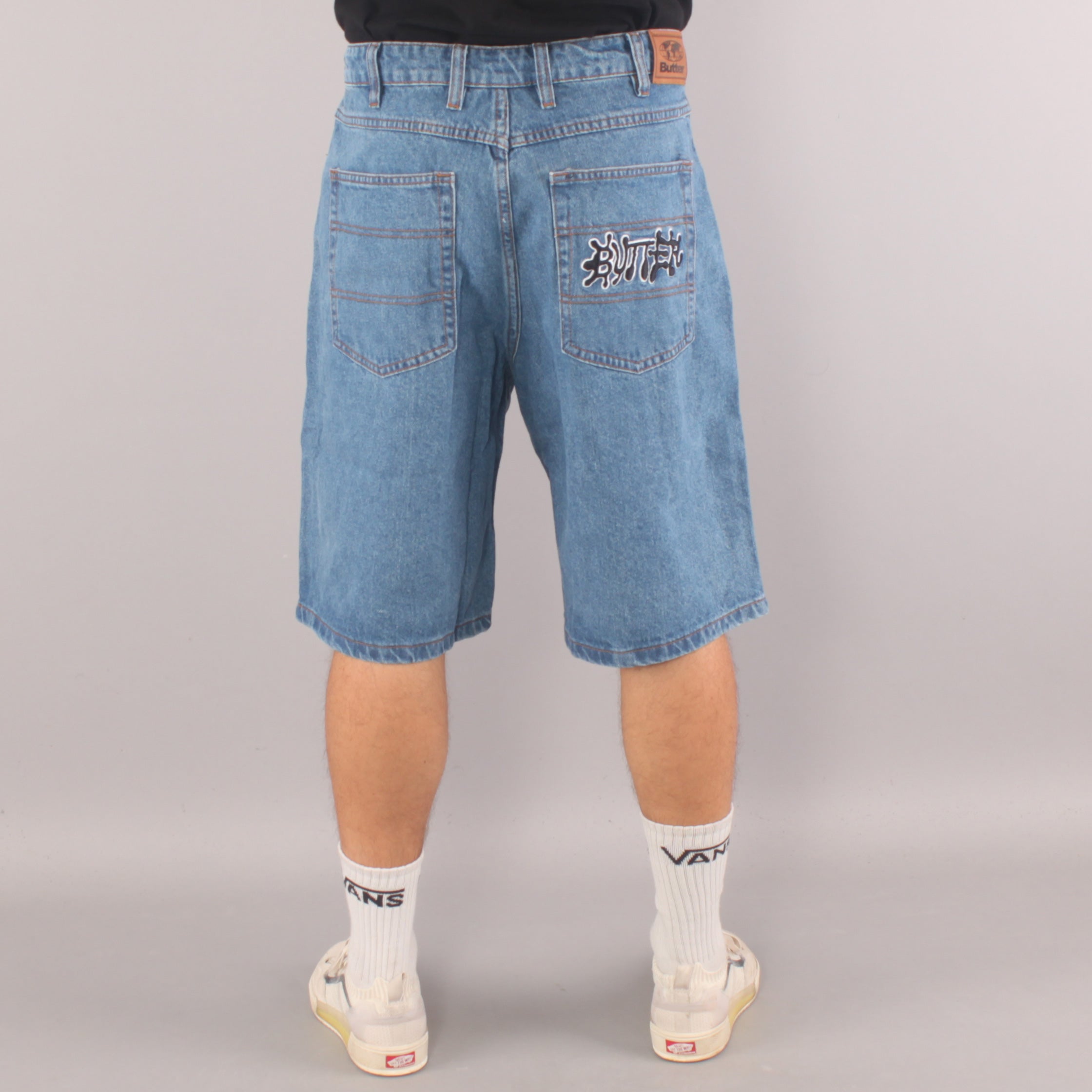 Butter Goods Ink Denim Shorts - Worn Blue