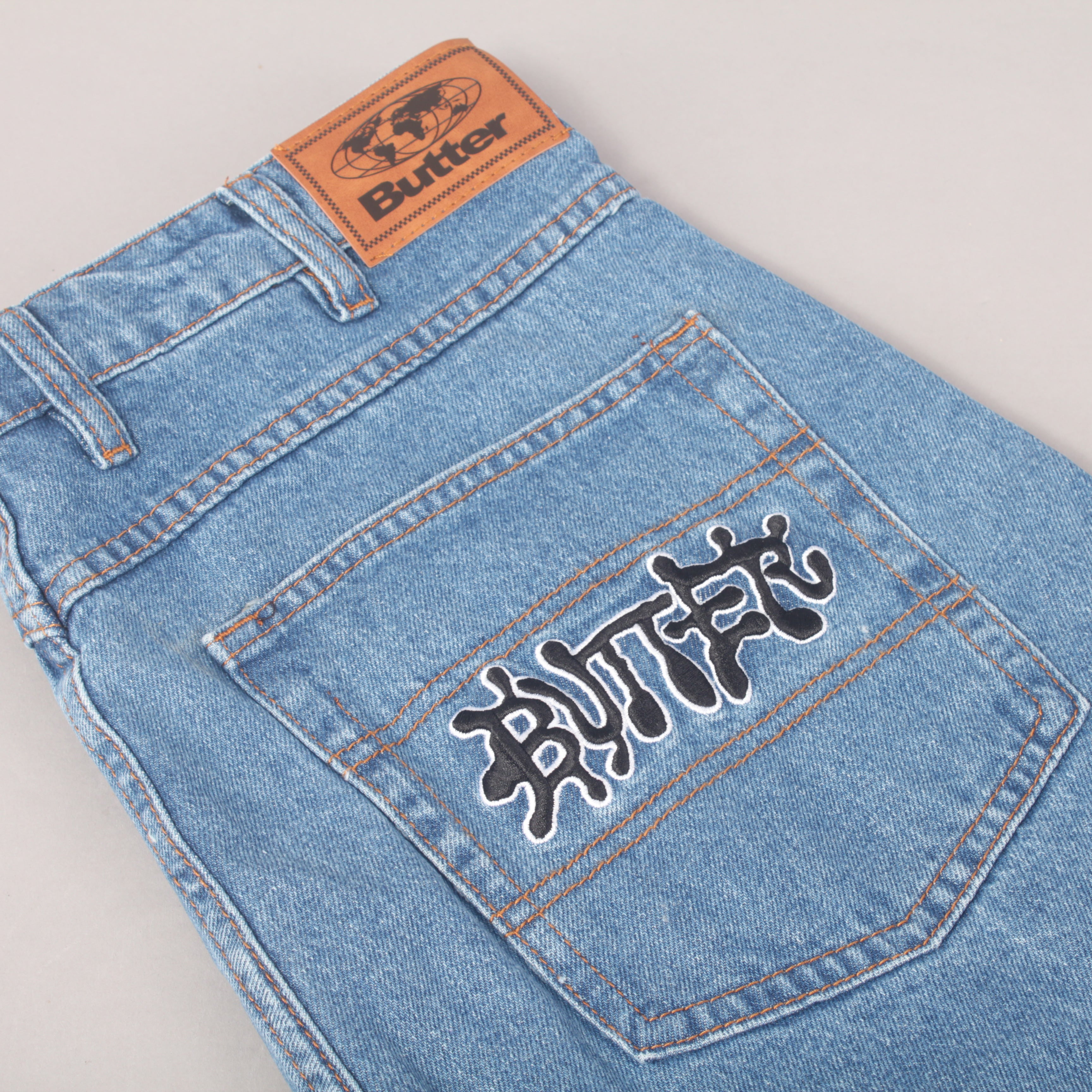 Butter Goods Ink Denim Shorts - Worn Blue