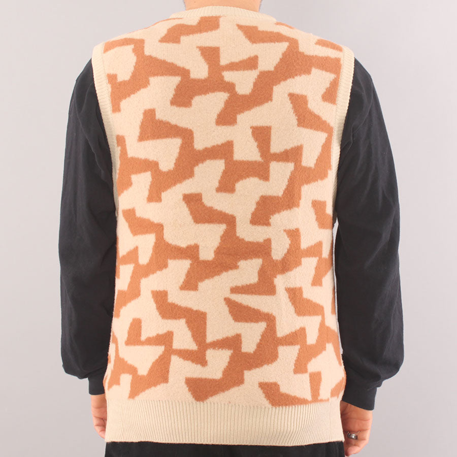 Butter Goods Mohair Knit Vest - Brown/Tan
