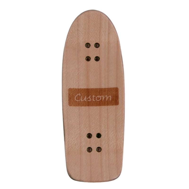 Custom Light Wood Single Deck Fingerboard - 35mm  Cruiser Shape