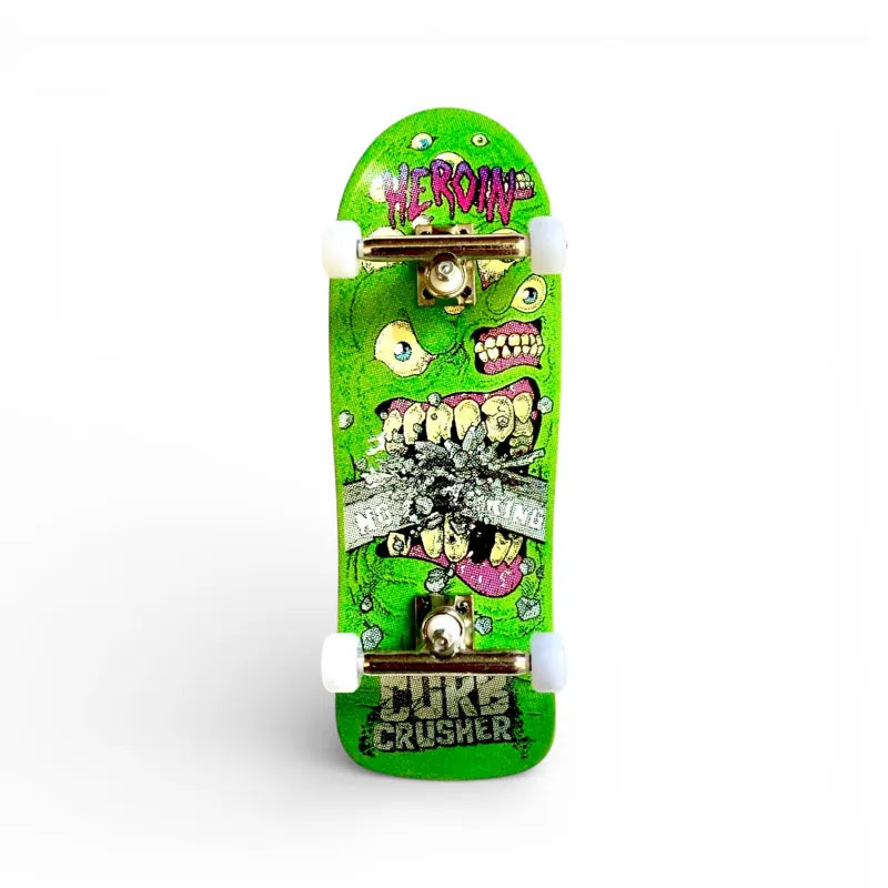  Custom X Heroin Curb Crusher Green Fingerboard - 33,8 mm