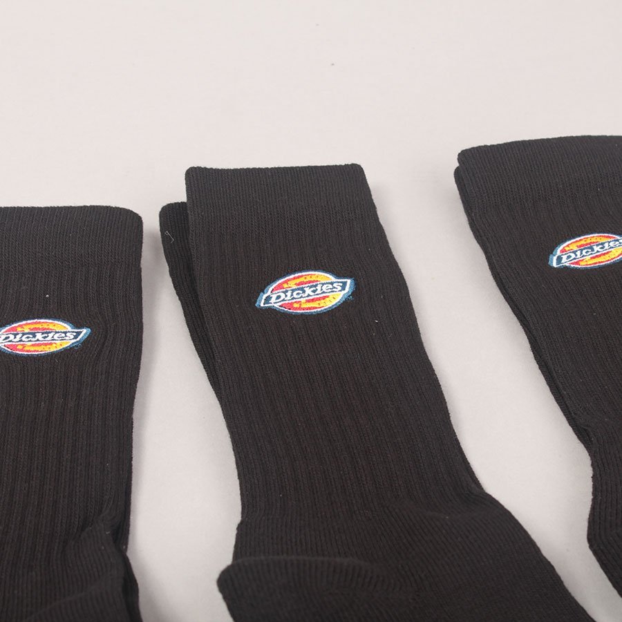 Dickies 3 Pack Valley Grove Socks - Black