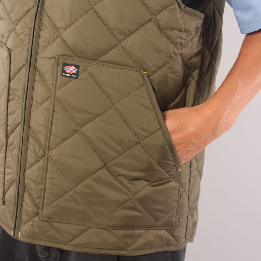 Dickies Alvarez Signature Quilted Vest - Military Green