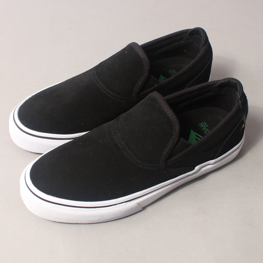 Emerica Wino G6 Slip On - Black / White / Gold