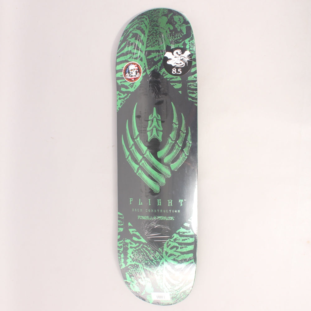 Powell Peralta Skeleton Flight Skateboard Deck Green Foil