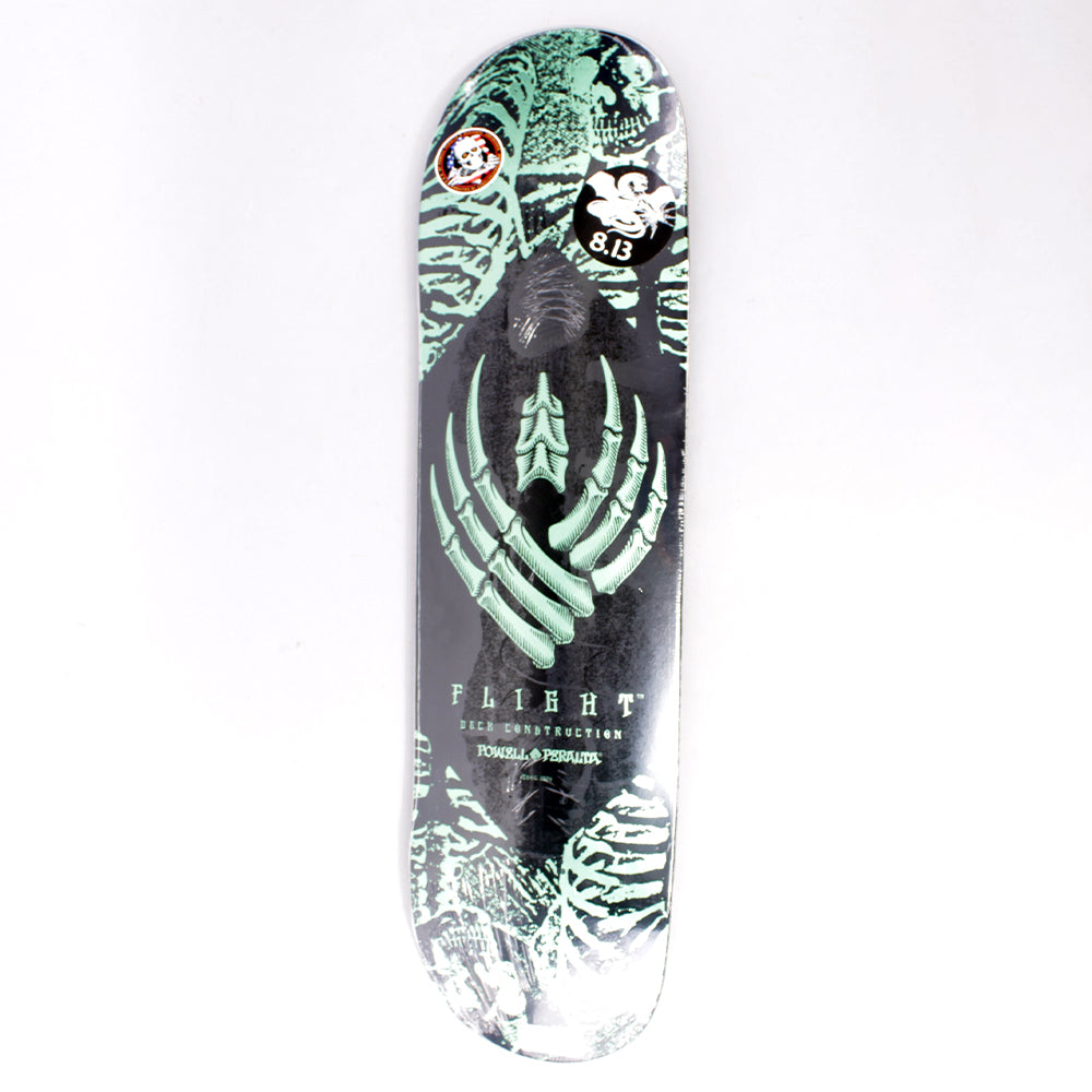 Powell Peralta Skeleton Flight Skateboard Deck Teal Foil