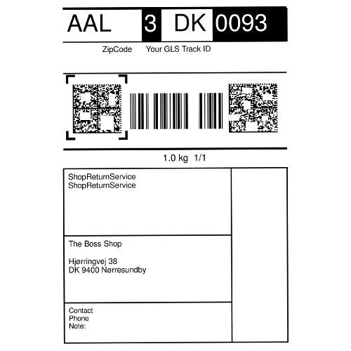 Returlabel - GLS (til The Boss Shop)